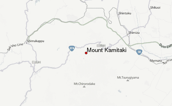 Mount Kamitaki Location Map