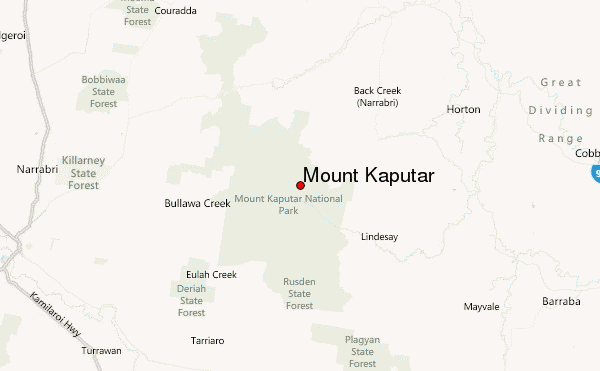 Mount Kaputar Location Map