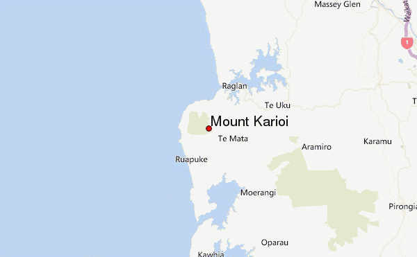 Mount Karioi Location Map