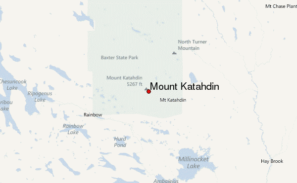 Mount Katahdin Location Map