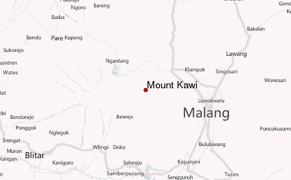 Mount Kawi Location Map