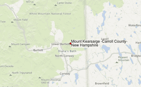 Mount Kearsarge (Carroll County, New Hampshire) Location Map