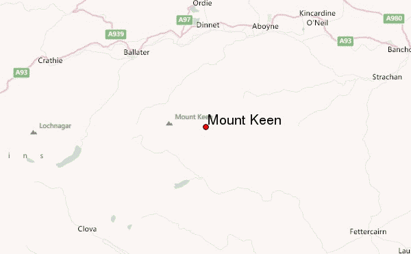 Mount Keen Location Map