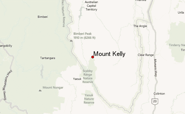Mount Kelly Location Map