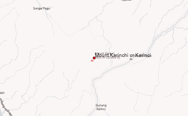 Mount Kerinchi or Kerinci Location Map