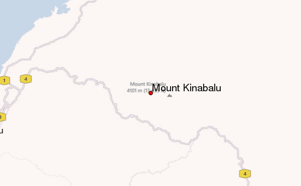Mount Kinabalu Location Map