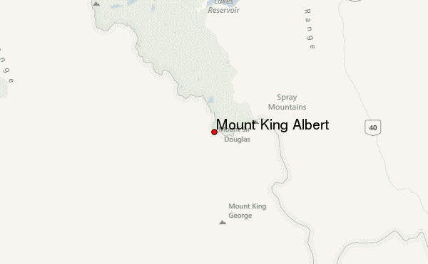 Mount King Albert Location Map
