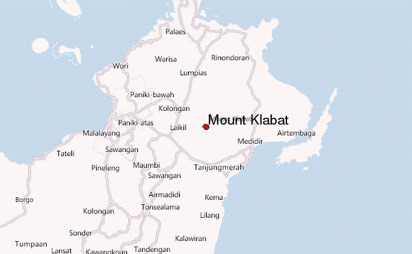 Mount Klabat Location Map