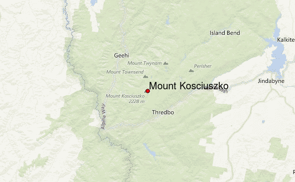 Mount Kosciuszko Location Map