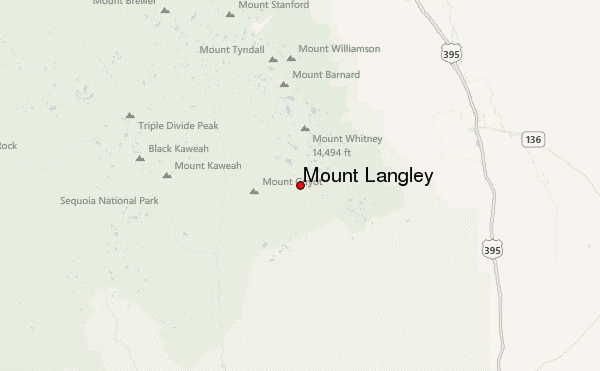 Mount Langley Location Map