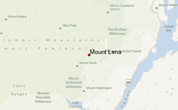 Mount Lena Location Map