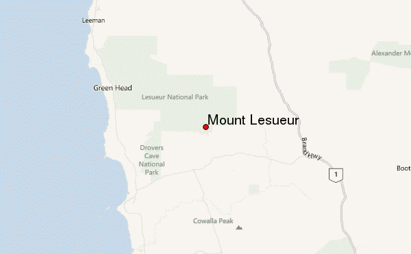 Mount Lesueur Location Map