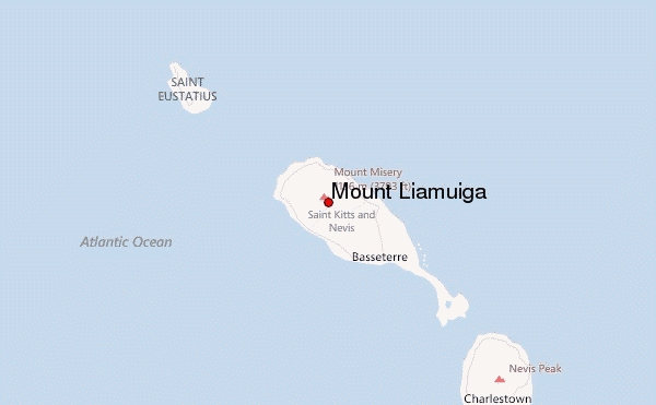 Mount Liamuiga Location Map