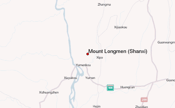 Mount Longmen (Shanxi) Location Map