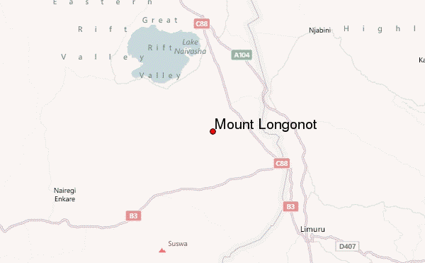 Mount Longonot Location Map