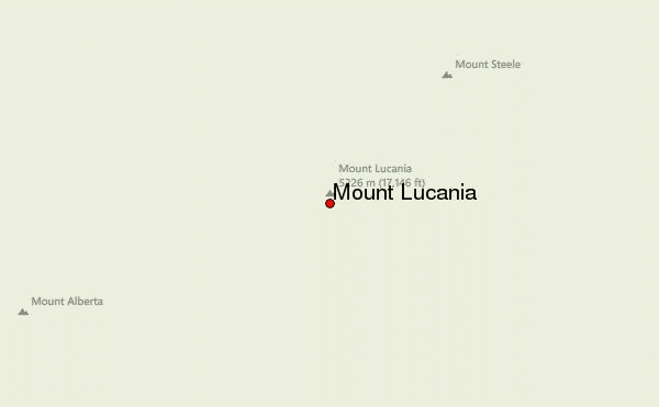 Mount Lucania Location Map