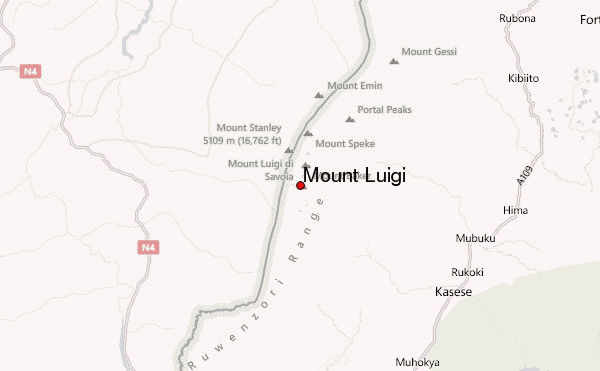 Mount Luigi Location Map