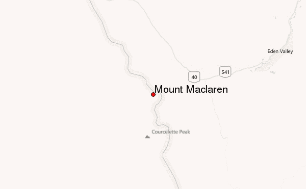 Mount Maclaren Location Map