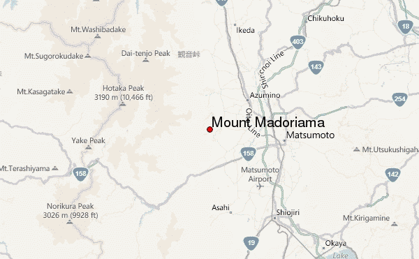 Mount Madoriama Location Map