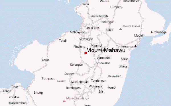 Mount Mahawu Location Map