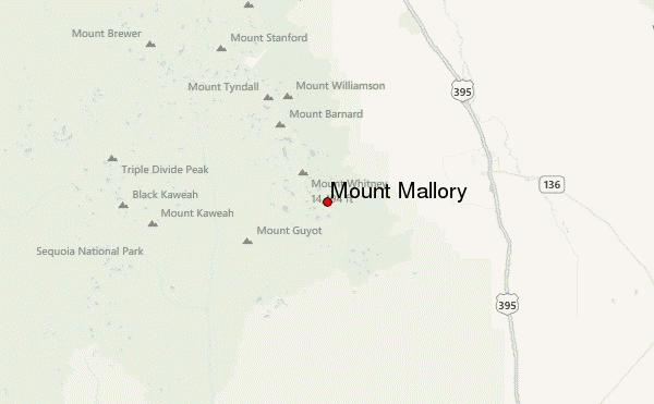 Mount Mallory Location Map