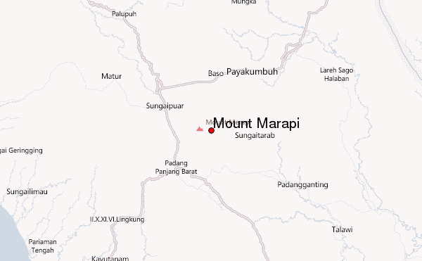 Mount Marapi Location Map