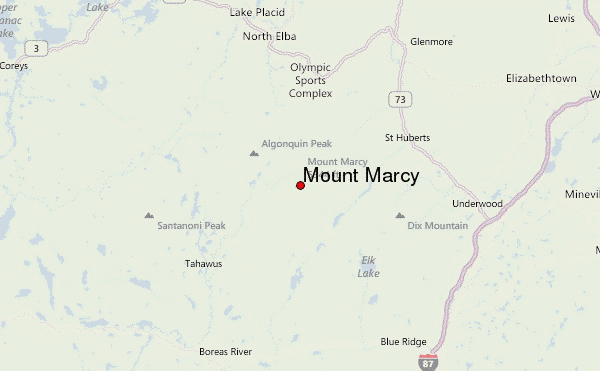 Mount Marcy Location Map