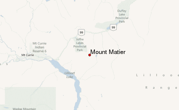 Mount Matier Location Map