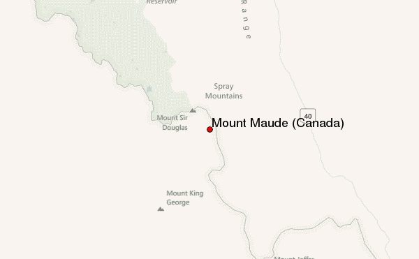 Mount Maude (Canada) Location Map