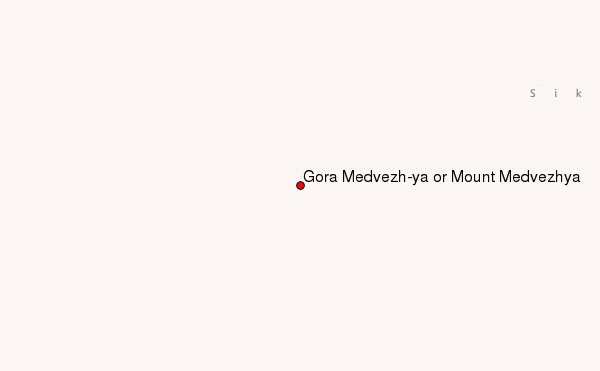 Gora Medvezh'ya or Mount Medvezhya Location Map