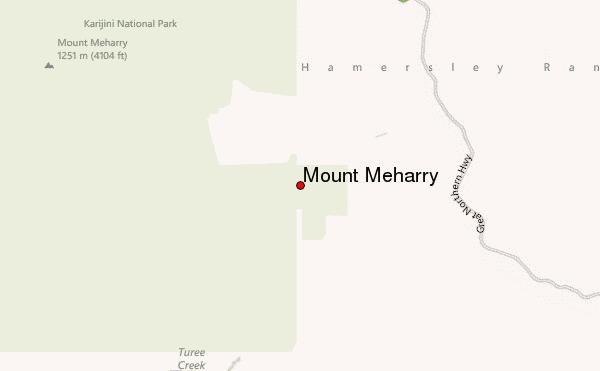 Mount Meharry Location Map