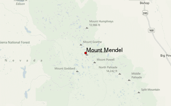 Mount Mendel Location Map