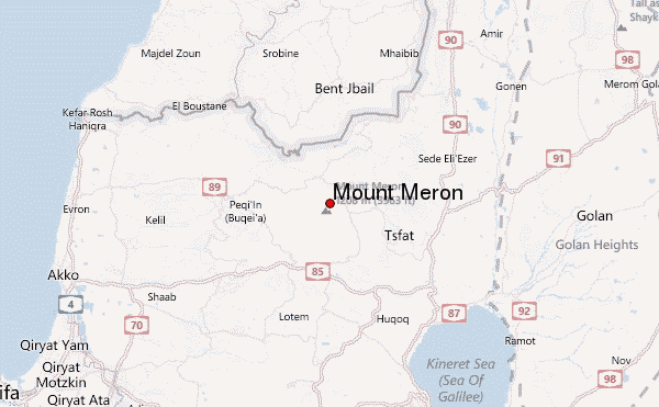 Mount Meron Location Map