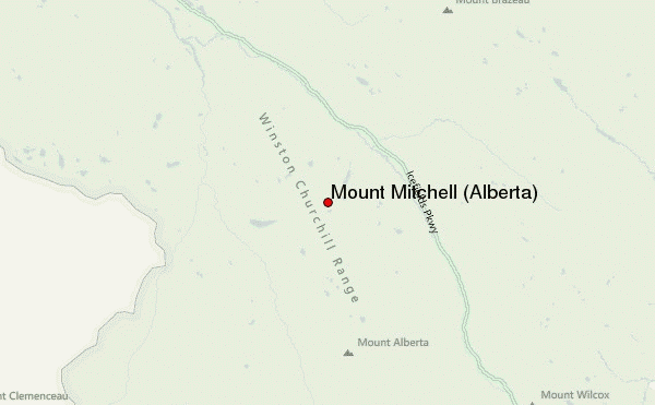 Mount Mitchell (Alberta) Location Map