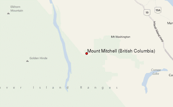 Mount Mitchell (British Columbia) Location Map
