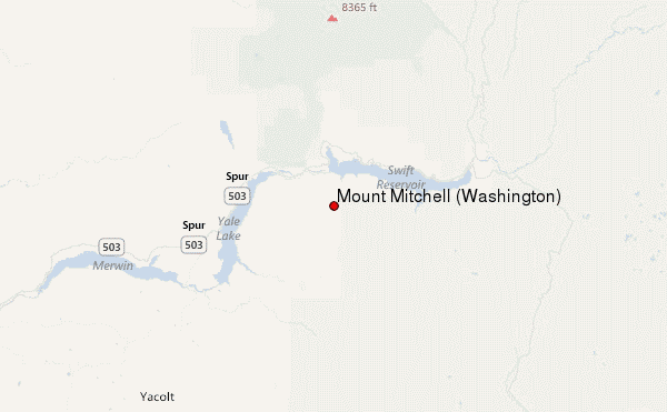 Mount Mitchell (Washington) Location Map