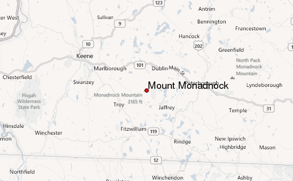 Mount Monadnock Location Map