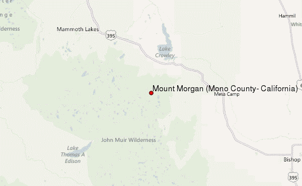 Mount Morgan (Mono County, California) Location Map