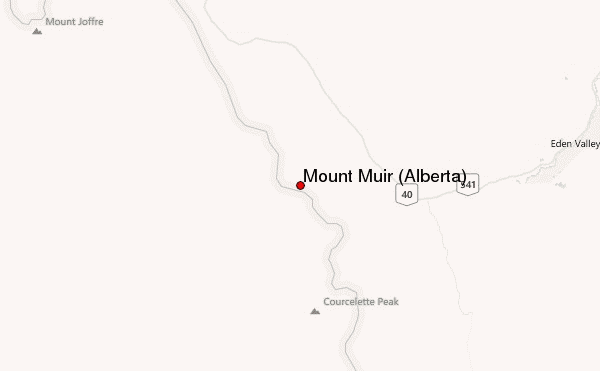 Mount Muir (Alberta) Location Map