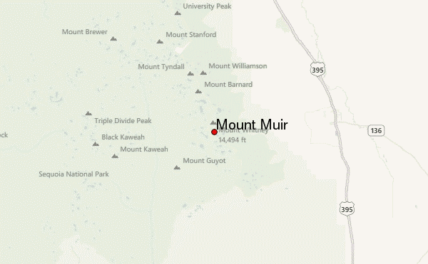Mount Muir Location Map
