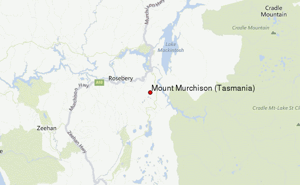 Mount Murchison (Tasmania) Location Map
