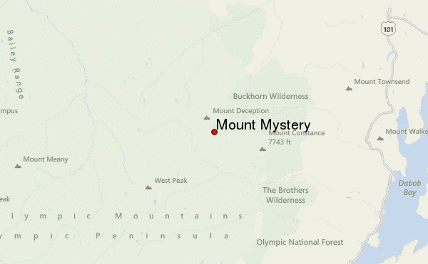 Mount Mystery Location Map