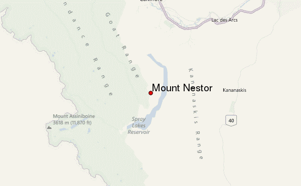 Mount Nestor Location Map