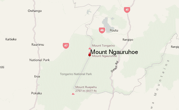 Mount Ngauruhoe Location Map