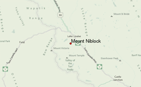 Mount Niblock Location Map
