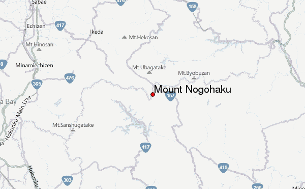 Mount Nōgōhaku Location Map