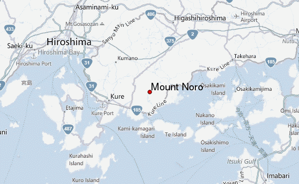 Mount Noro Location Map