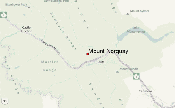 Mount Norquay Location Map