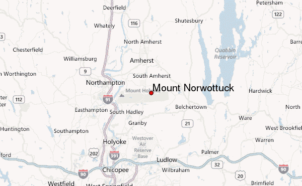 Mount Norwottuck Location Map