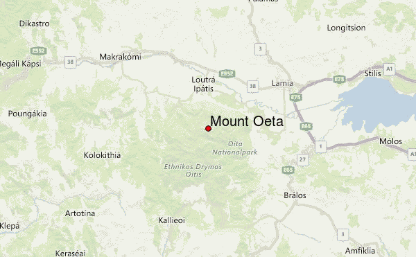 Mount Oeta Location Map